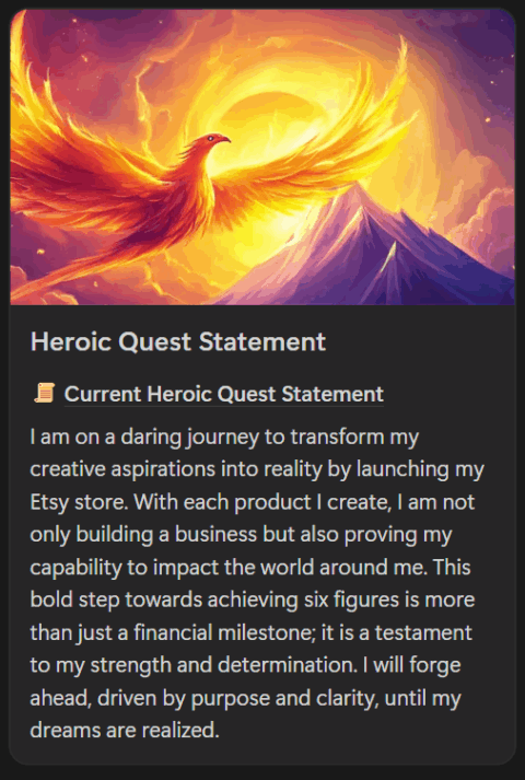 craft your Heroic Quest Statement — Main Character Saga